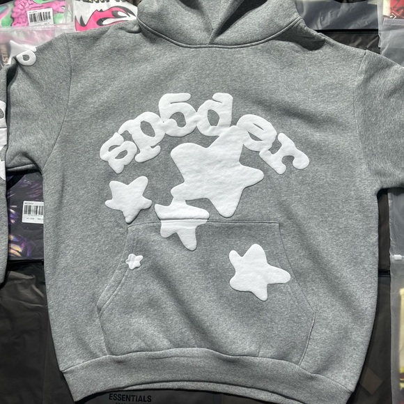 Sp5der Beluga Hoodie “Heather Grey” - Picture 3 of 7